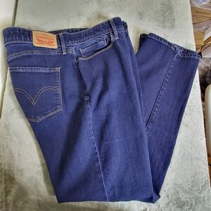 * Levi's Women's 525 Perfect Waist Straight Leg Jeans Dark Wash Size 16